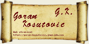 Goran Košutović vizit kartica
